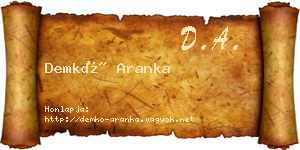 Demkó Aranka névjegykártya