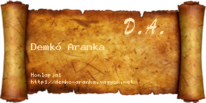 Demkó Aranka névjegykártya